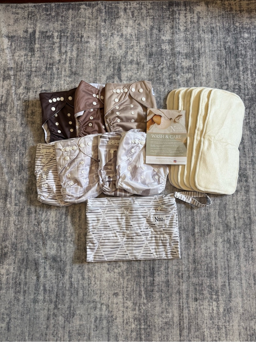 Nora’s Nursery Earthy Boho Reusable Cloth Diaper Set